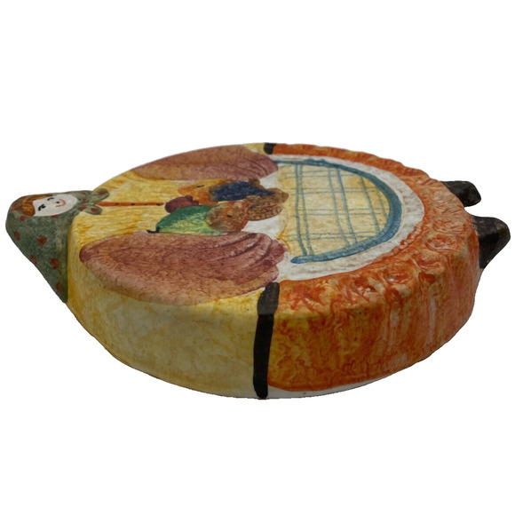 The Cellar Man and Woman Wall Ceramic Trivets Made in Italy Decor Hand Painted - Picture 8 of 10